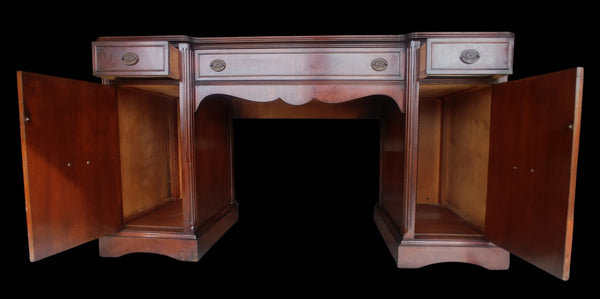 Vintage Mahogany Chippendale Style Sideboard Buffet Console Server