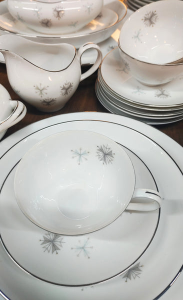 Mid Century Atomic Starburst Tableware Sone Japan 55 pcs