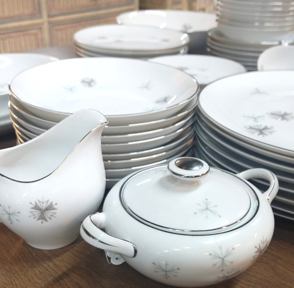Mid Century Atomic Starburst Tableware Sone Japan 55 pcs