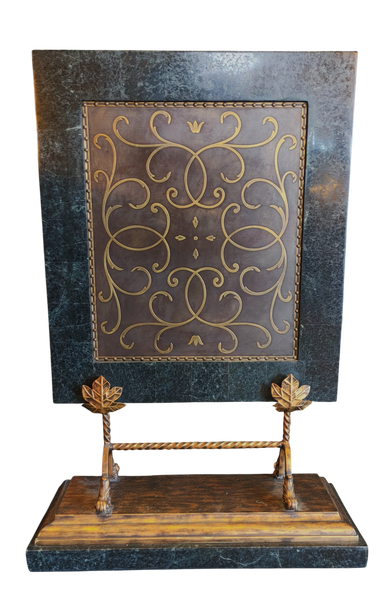 Marble Decorative Fireplace Screen Plaque on Stand