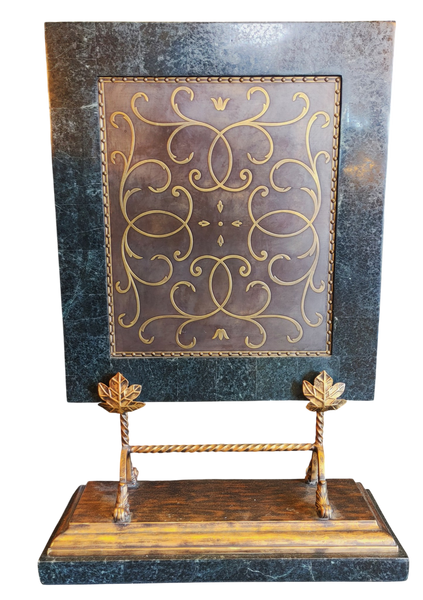 Marble Decorative Fireplace Screen Plaque on Stand