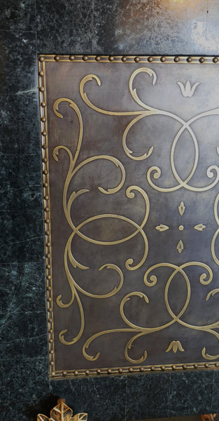 Marble Decorative Fireplace Screen Plaque on Stand