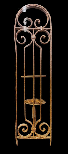 Large Rustic Iron Spanish Revival Hurricane Lamp Candle Wall Sconce