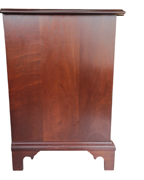 The Bartley Collection Traditional Chippendale Block Front Knee Hole Desk Bureau Entryway Chest