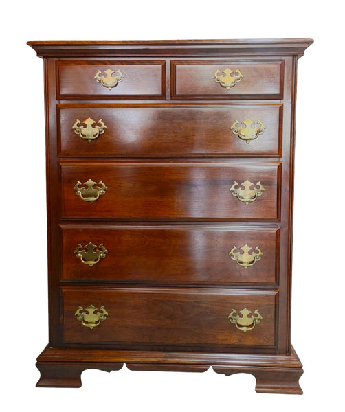 Vintage Kincaid Solid Cherry Chippendale 5-Drawer Chest of Drawers