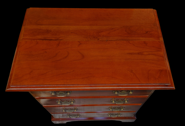 Vintage Cresent Furniture Solid Cherry Chippendale 4-Drawer Chest of Drawers