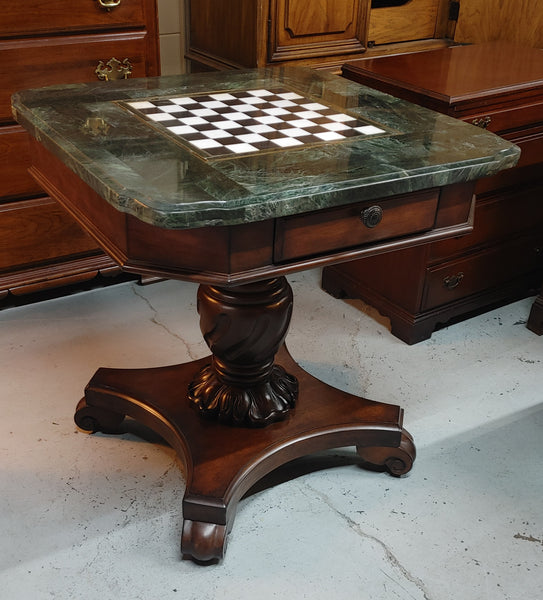 Butler Furniture Carlyle Fossil Stone Chess Checkers Games Table