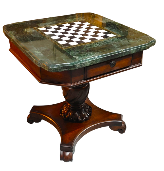 Butler Furniture Carlyle Fossil Stone Chess Checkers Games Table
