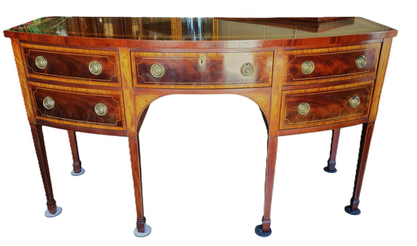Baker Historic Charleston Federal Style Banded Mahogany Sideboard