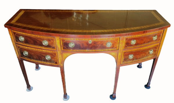 Baker Historic Charleston Federal Style Banded Mahogany Sideboard