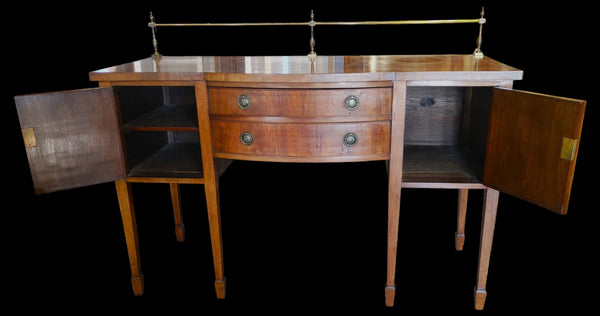 Antique American Country Federal Bow Front Sideboard