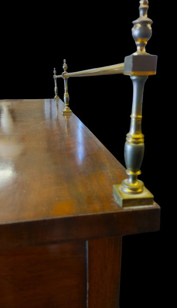 Antique American Country Federal Bow Front Sideboard