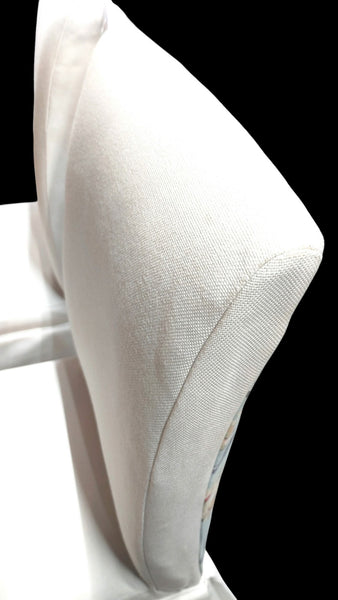 Custom-Upholstered Skirted Parsons Chairs - Set of 4