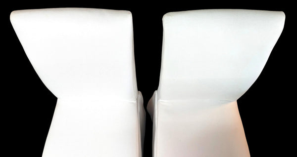 Custom-Upholstered Skirted Parsons Chairs - Set of 4
