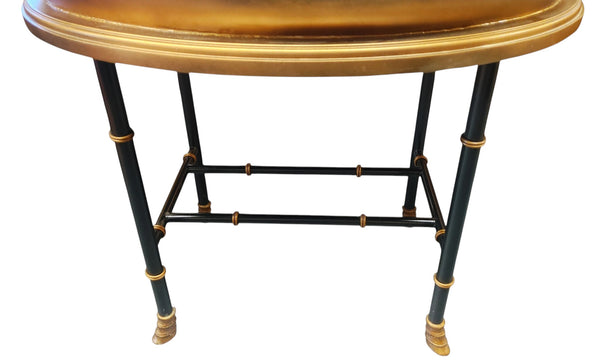Vintage Hollywood Regency Chinoiserie & Faux Bamboo Cocktail Table