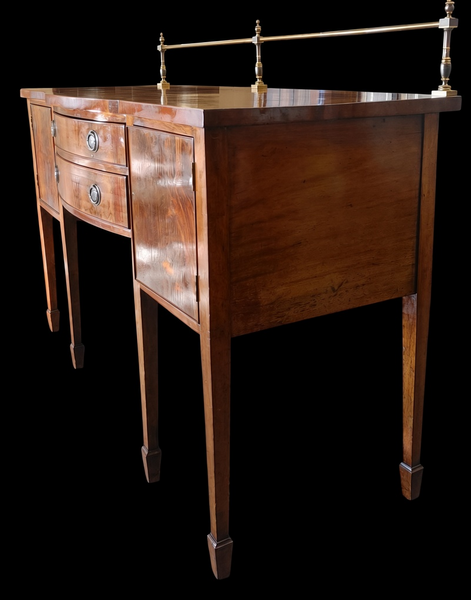 Antique American Country Federal Bow Front Sideboard