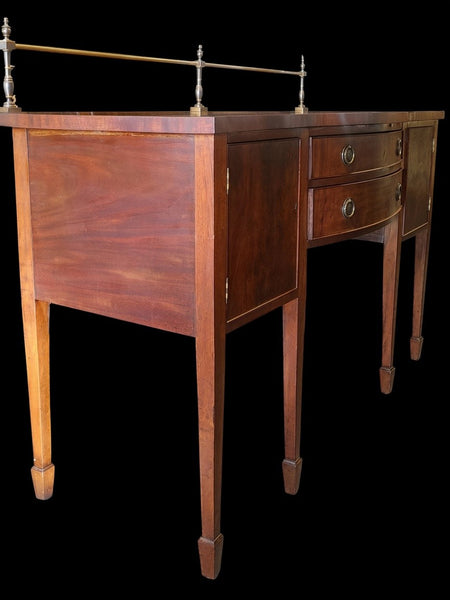 Antique American Country Federal Bow Front Sideboard