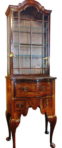 Elegant Queen Anne Style Cabinet on Stand Chest on Chest