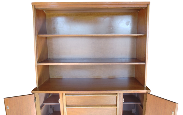 MCM Mid Century Modern China Cabinet Hutch Bookcase Bassett