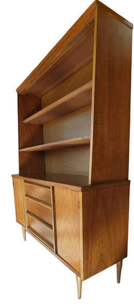 MCM Mid Century Modern China Cabinet Hutch Bookcase Bassett