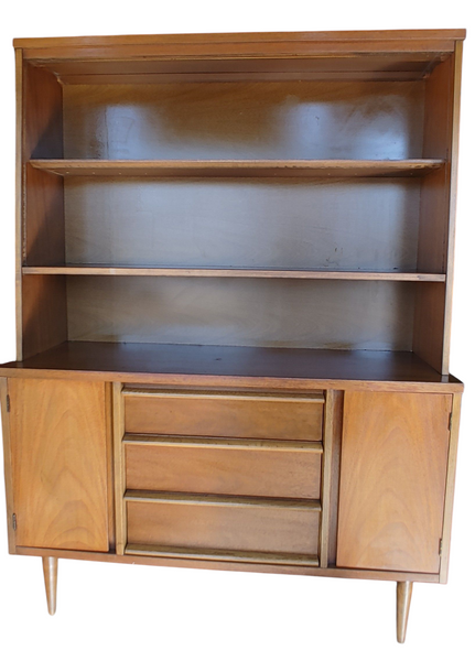 MCM Mid Century Modern China Cabinet Hutch Bookcase Bassett