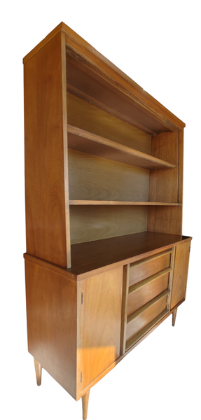 MCM Mid Century Modern China Cabinet Hutch Bookcase Bassett