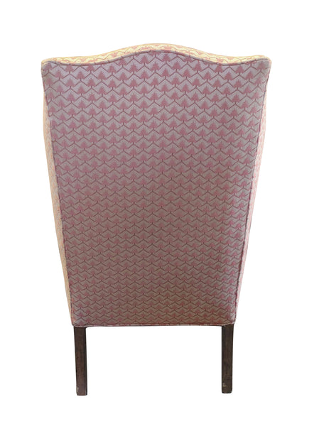 Vintage Mahogany Wing Chairs Custom Upholstery