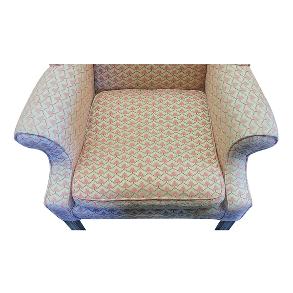 Vintage Mahogany Wing Chairs Custom Upholstery