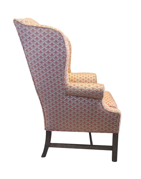 Vintage Mahogany Wing Chairs Custom Upholstery