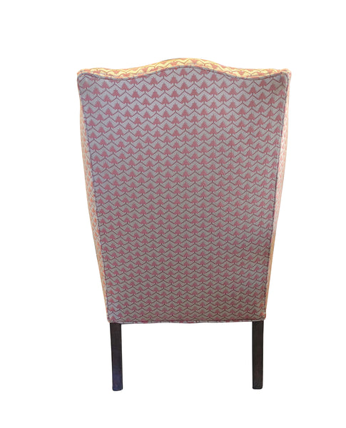 Vintage Mahogany Wing Chairs Custom Upholstery
