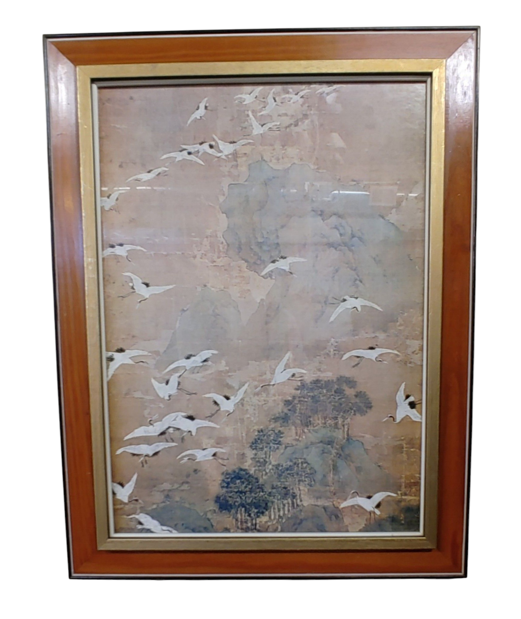 Vintage Japanese Crane Print