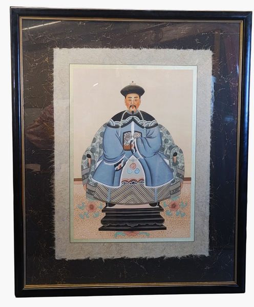 Large Framed Chinese Ancestral Portrait 47"