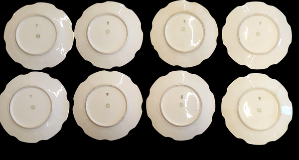 Antique French Limoges Porcelain Game Birds Platter and Plates - Set of 9