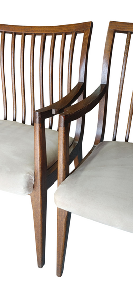 MCM Wood Spindle Back Dining Chairs - Set of 4