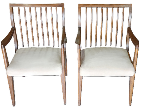 MCM Wood Spindle Back Dining Chairs - Set of 4