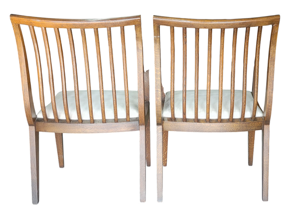 MCM Wood Spindle Back Dining Chairs - Set of 4