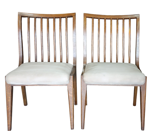 MCM Wood Spindle Back Dining Chairs - Set of 4