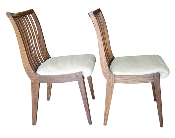 MCM Wood Spindle Back Dining Chairs - Set of 4
