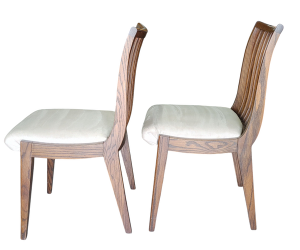 MCM Wood Spindle Back Dining Chairs - Set of 4