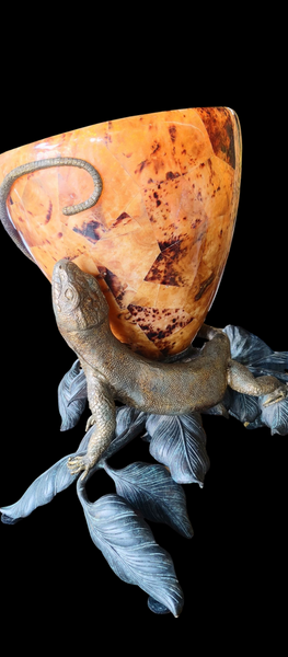 RARE Maitland Snith Iguana Lizard Bronze Brass Wall Sconce