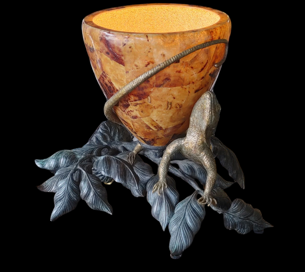 RARE Maitland Snith Iguana Lizard Bronze Brass Wall Sconce