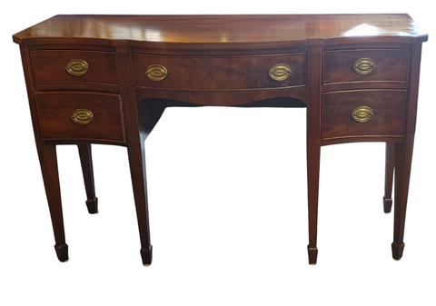 Vintage Mahogany Georgian Style 5-Drawer Writing Desk