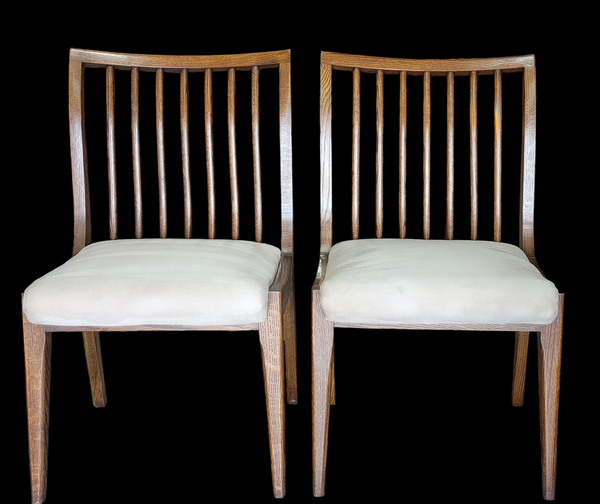 MCM Wood Spindle Back Dining Chairs - Set of 4