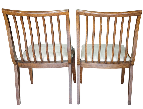 MCM Wood Spindle Back Dining Chairs - Set of 4