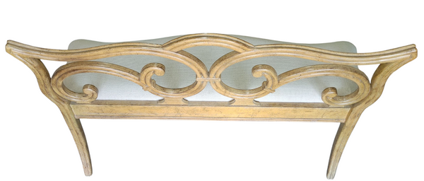 Contemporary Wood Scroll Back Bench