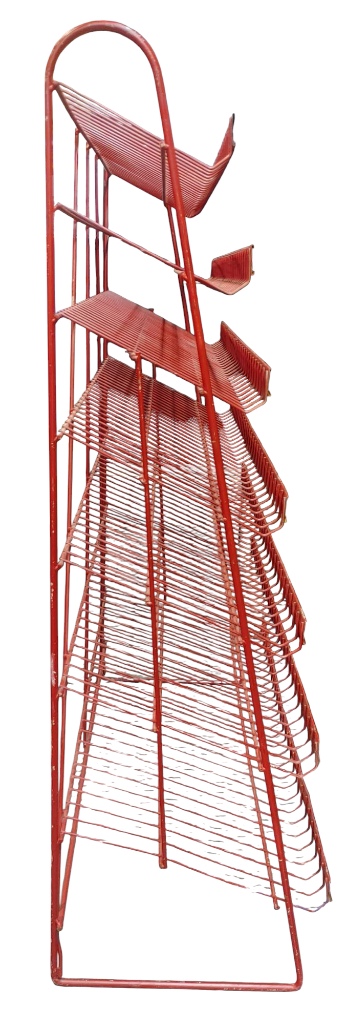 Vintage Red Metal Display Rack Shelf 7-Tier – ATTIC FANATIC