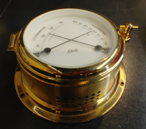 Vintage Schatz Weather Station Ship Thermometer Hygrometer