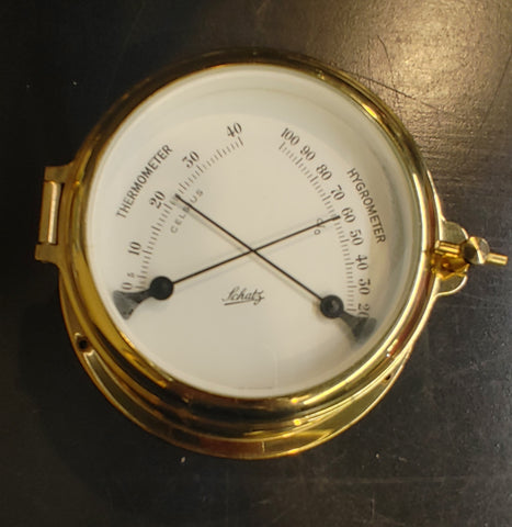 Vintage Schatz Weather Station Ship Thermometer Hygrometer