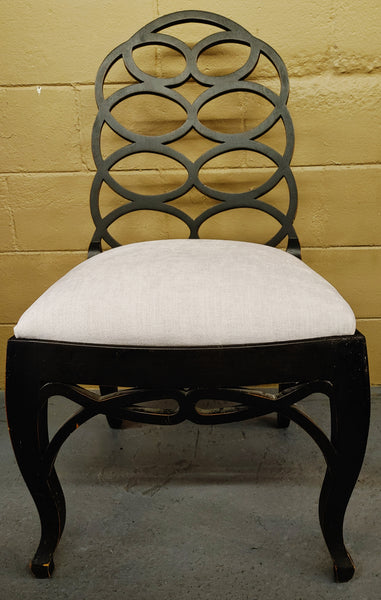 Designer Loop Back Accent Chairs by Schumacher Furniture - A Pair