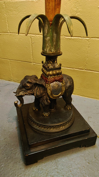 Vintage Figural Elephant Floor Lamp